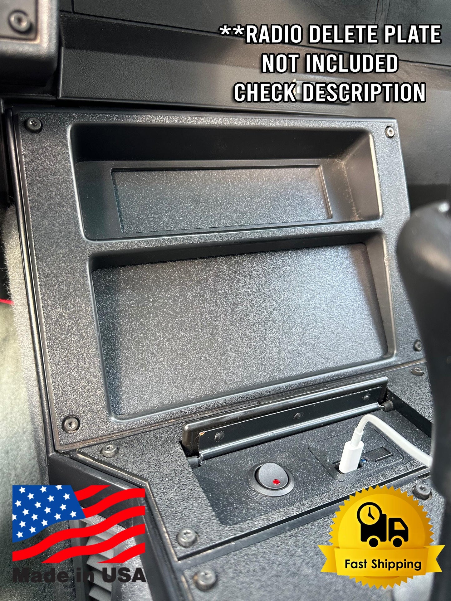 82–92 Camaro & Firebird A/C Heater Control Delete Plate