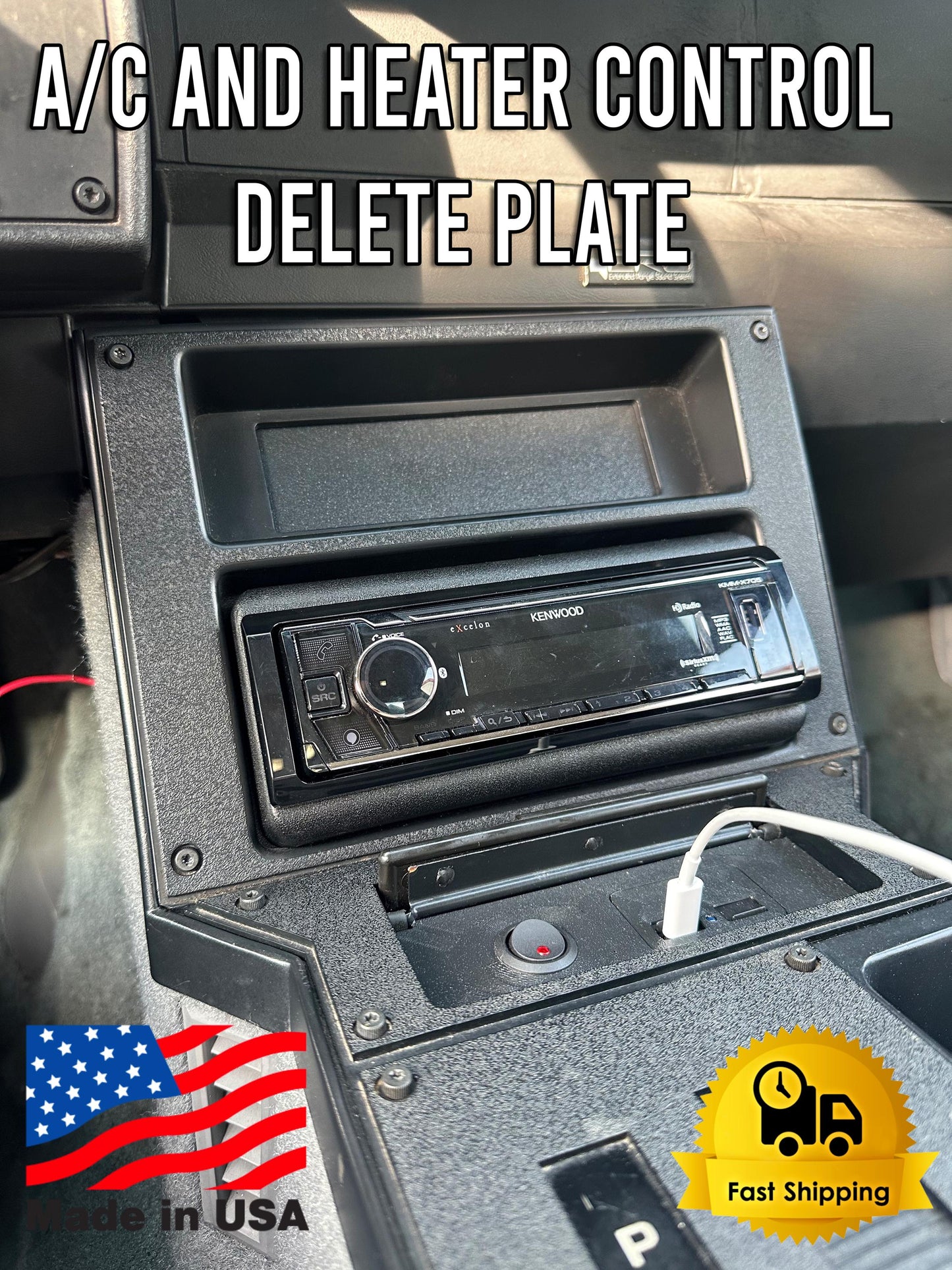 82–92 Camaro & Firebird A/C Heater Control Delete Plate