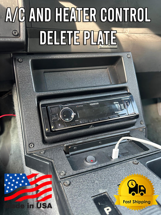 82–92 Camaro & Firebird A/C Heater Control Delete Plate