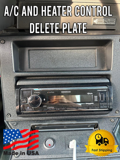 82–92 Camaro & Firebird A/C Heater Control Delete Plate